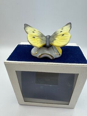 Boxed Royal Dux Austria porcelain butterfly.